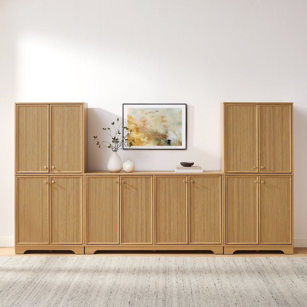 Naomi 3-Piece Entertainment Center - Sideboard & 2 Pantries. Picture 6
