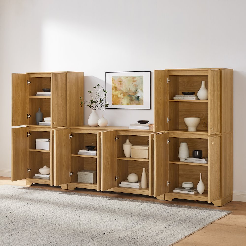 Naomi 3-Piece Entertainment Center - Sideboard & 2 Pantries. Picture 7