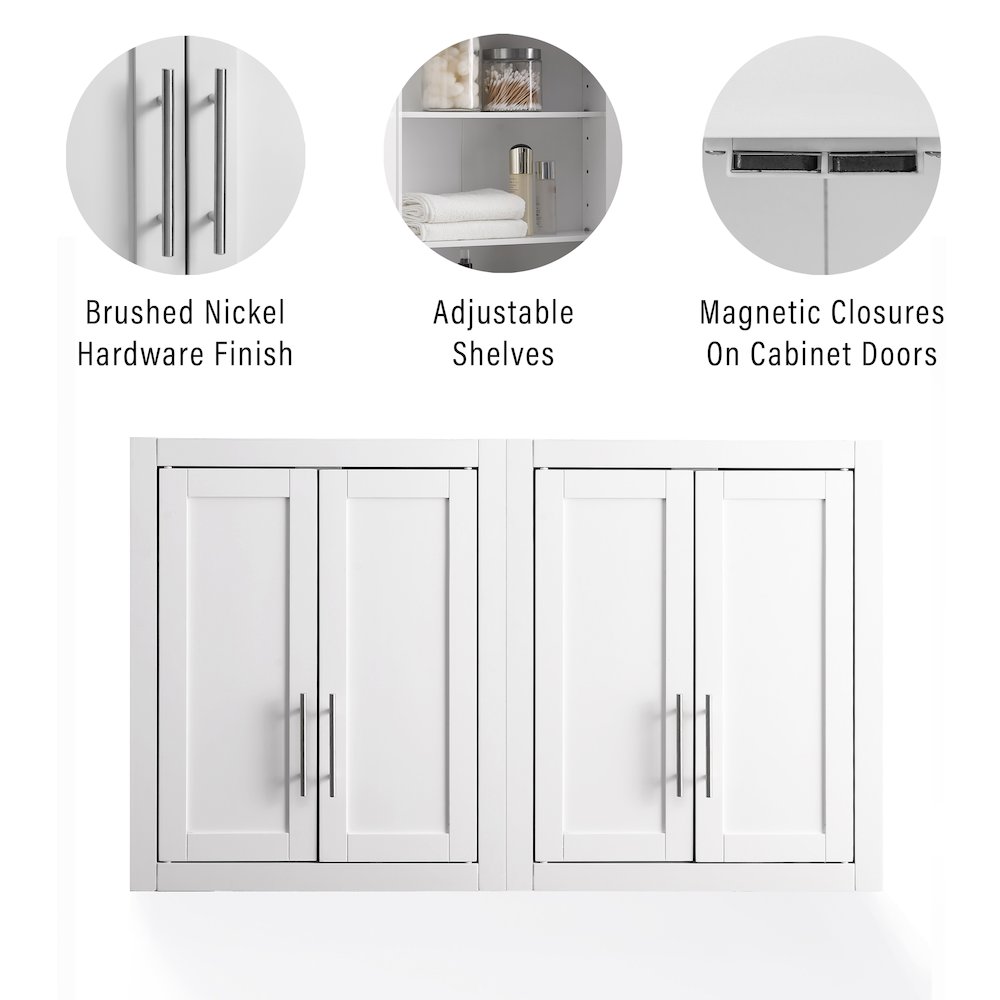 Savannah 2Pc Wall Storage Cabinet - 2 Wall Cabinets. Picture 10