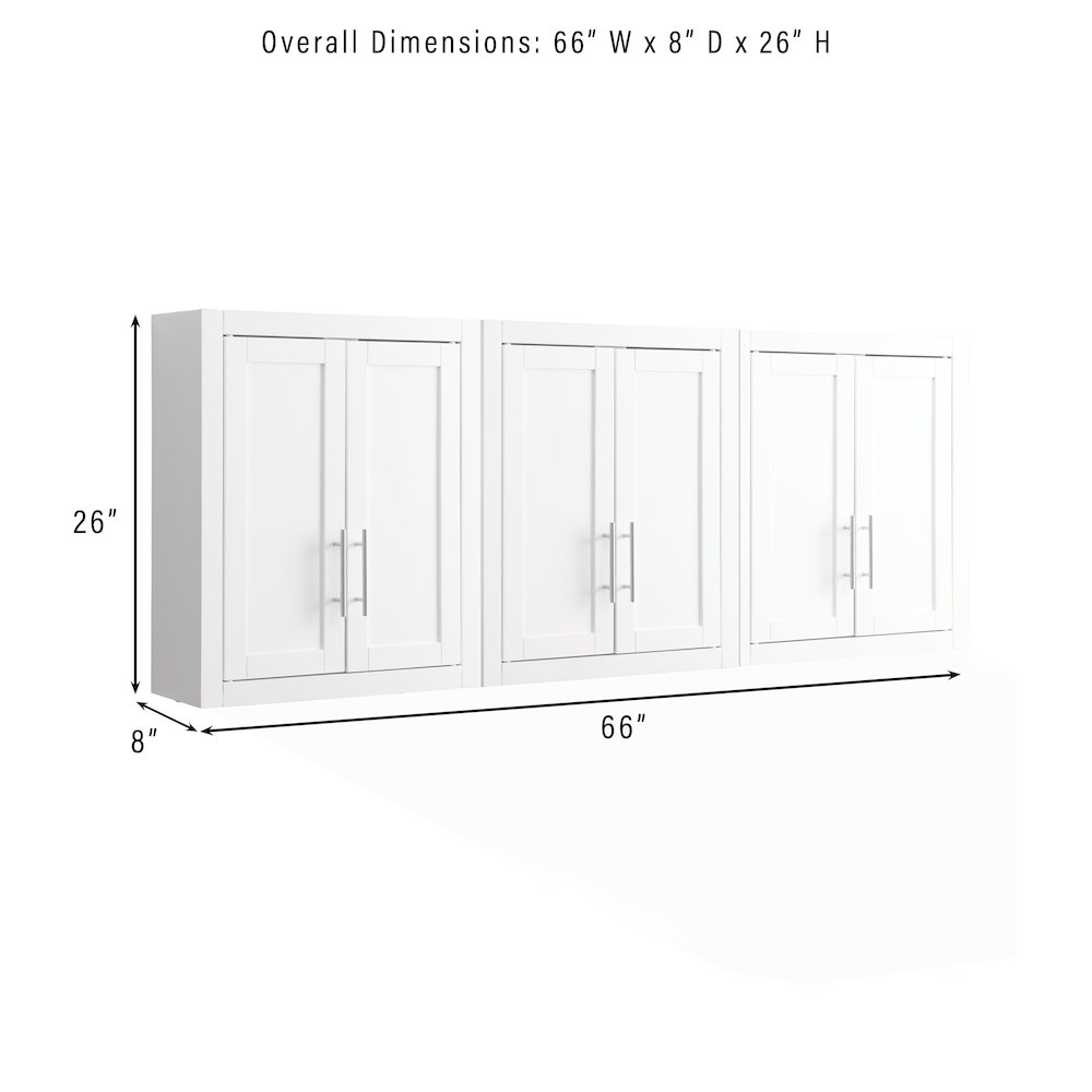 Savannah 3Pc Wall Storage Cabinet - 3 Wall Cabinets. Picture 9