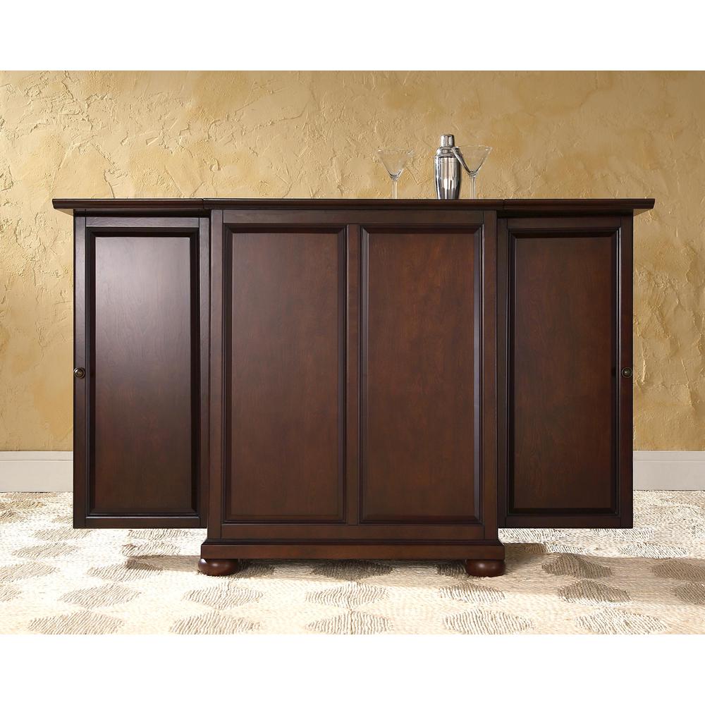 Alexandria Expandable Bar Cabinet Mahogany. Picture 3