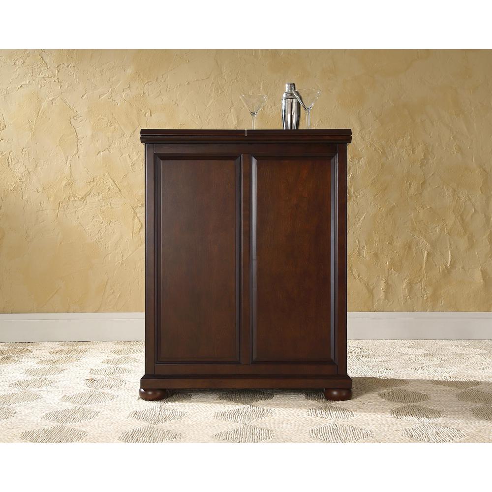 Alexandria Expandable Bar Cabinet Mahogany. Picture 4