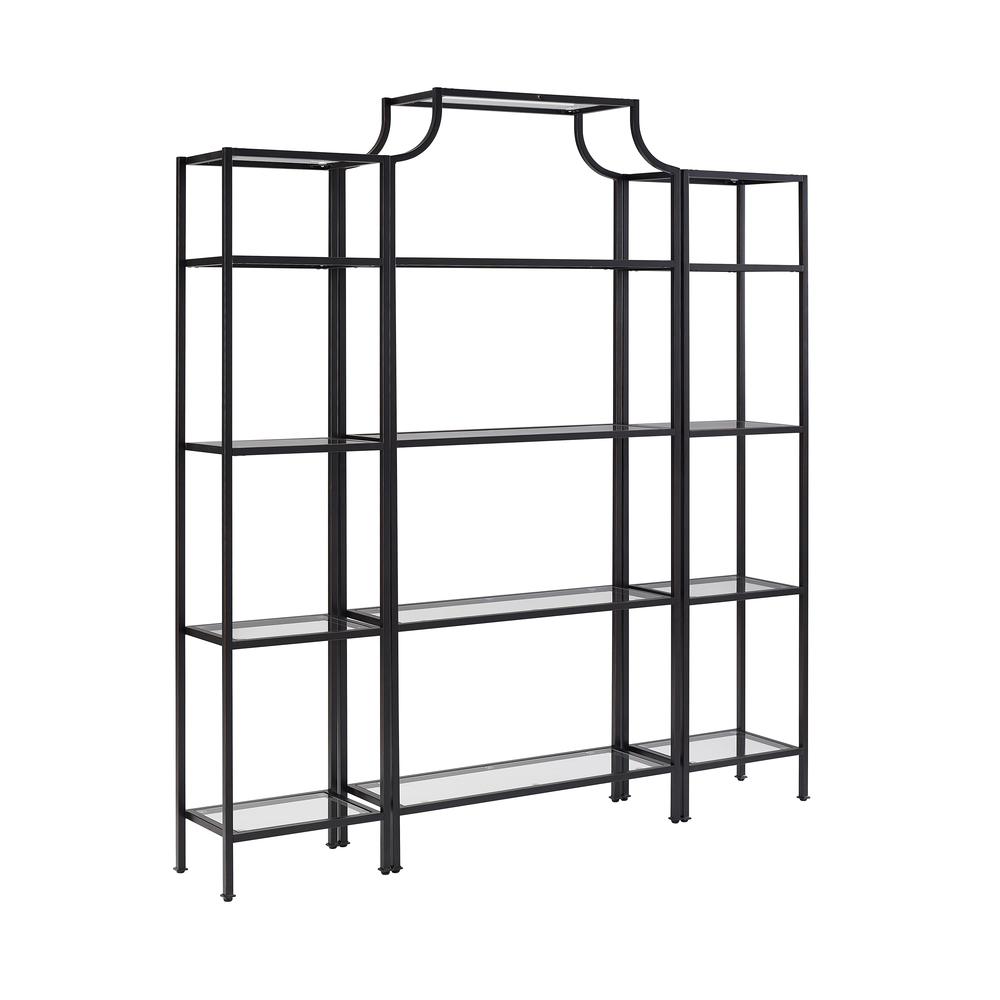 Aimee 3-Piece Etagere Bookcase Set - Large Etagere & 2 Narrow Etageres. Picture 4