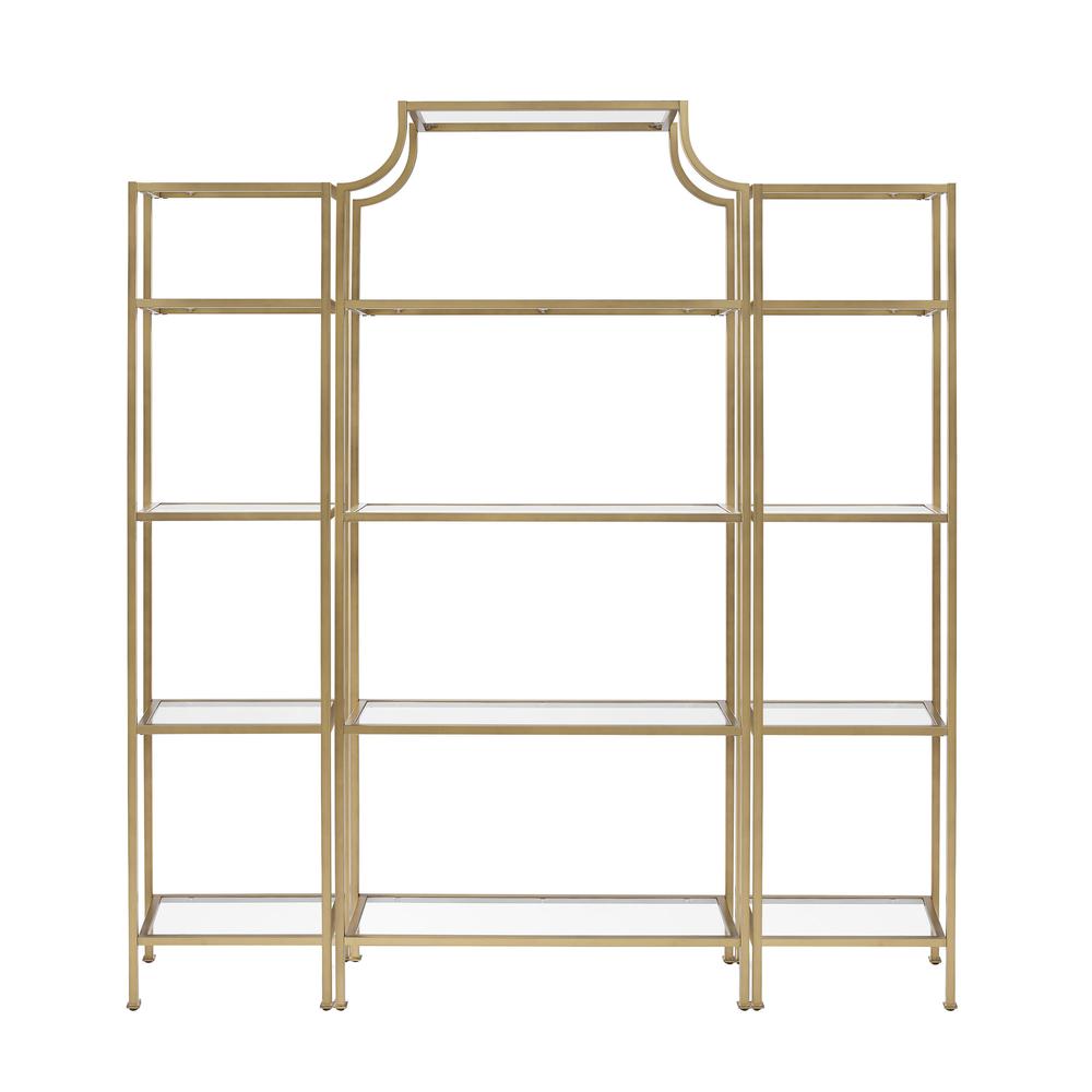 Aimee 3-Piece Etagere Bookcase Set - Large Etagere & 2 Narrow Etageres. Picture 7