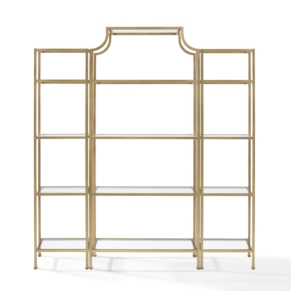 Aimee 3-Piece Etagere Bookcase Set - Large Etagere & 2 Narrow Etageres. Picture 1