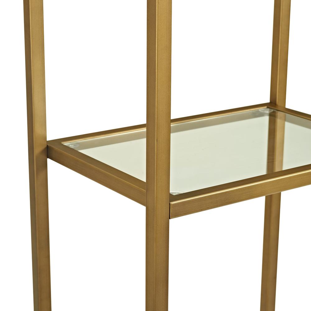 Aimee 3Pc Desk And Etagere Set Soft Gold - Desk & 2 Narrow Etageres. Picture 10