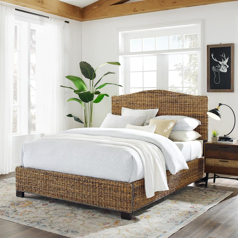 Serena Rattan Queen Bed. Picture 7