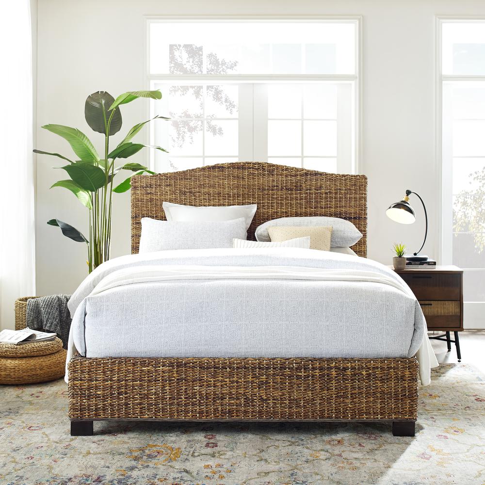 Serena Rattan Queen Bed. Picture 8