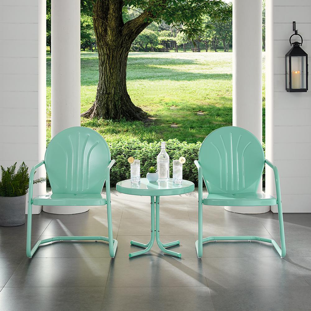 Griffith 3Pc Retro Outdoor Chair Set - Side Table & 2 Chairs. Picture 3