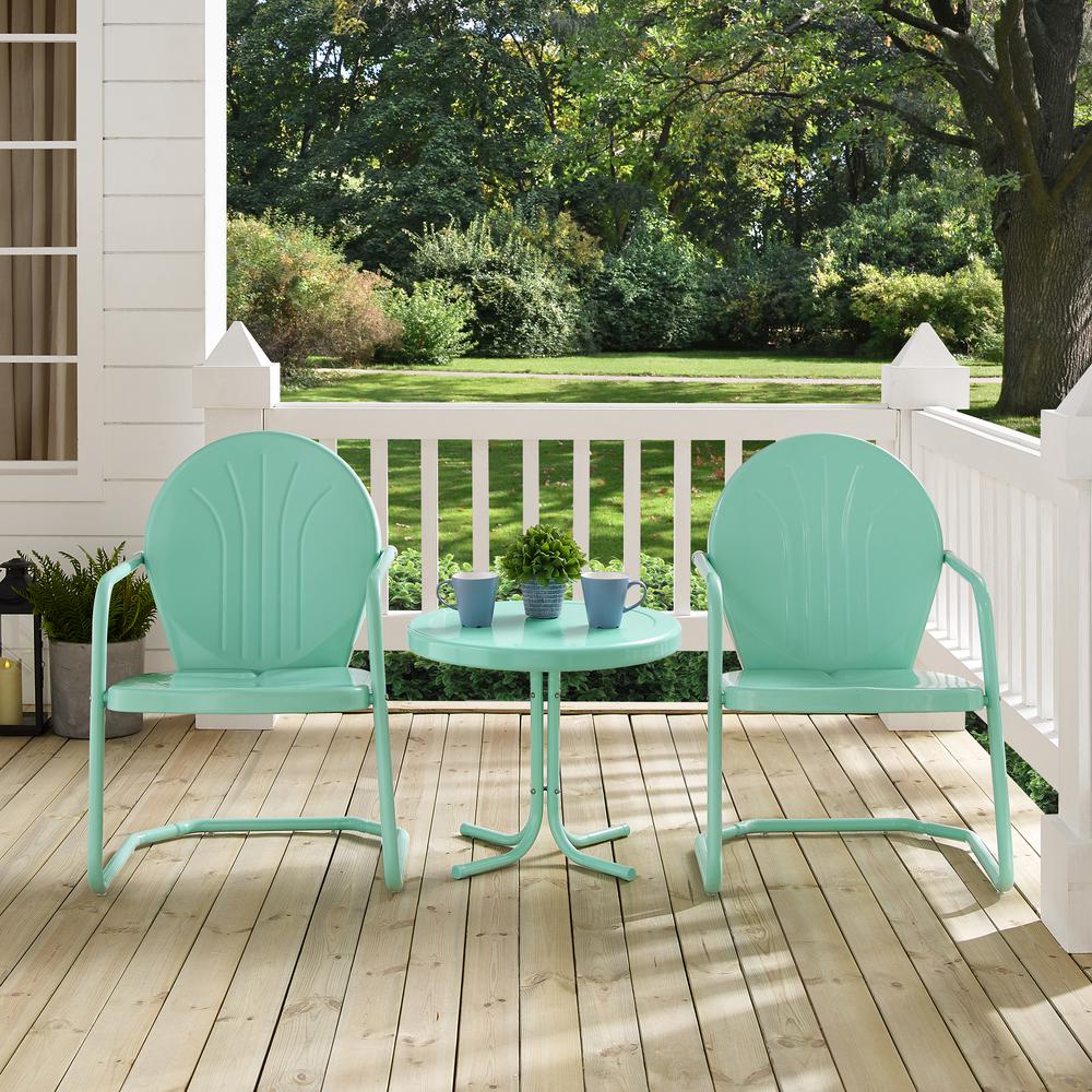 Griffith 3Pc Retro Outdoor Chair Set - Side Table & 2 Chairs. Picture 4