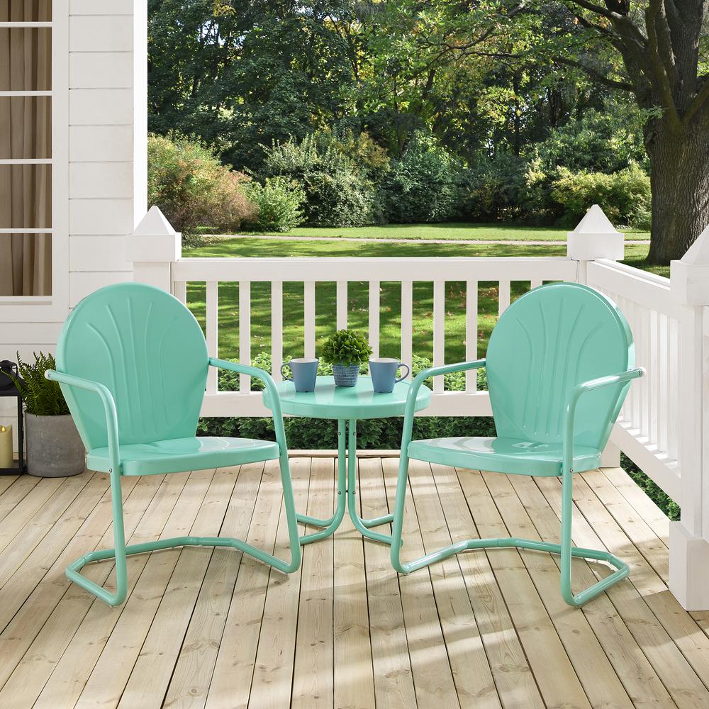 Griffith 3Pc Retro Outdoor Chair Set - Side Table & 2 Chairs. Picture 5