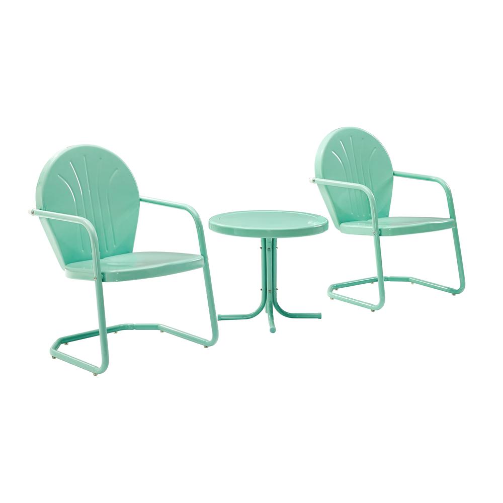 Griffith 3Pc Retro Outdoor Chair Set - Side Table & 2 Chairs. Picture 1