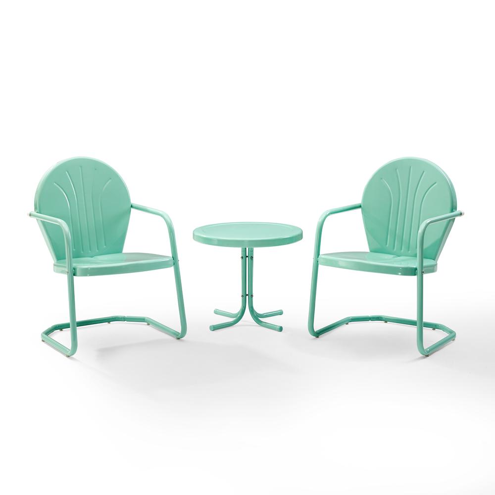 Griffith 3Pc Retro Outdoor Chair Set - Side Table & 2 Chairs. Picture 6