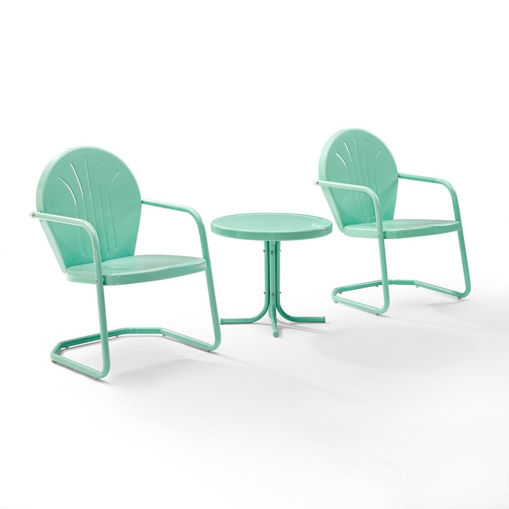 Griffith 3Pc Retro Outdoor Chair Set - Side Table & 2 Chairs. Picture 7