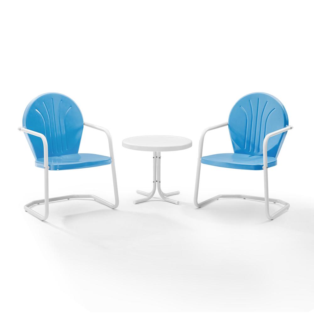 Griffith 3Pc Retro Outdoor Chair Set - Side Table & 2 Chairs. Picture 1