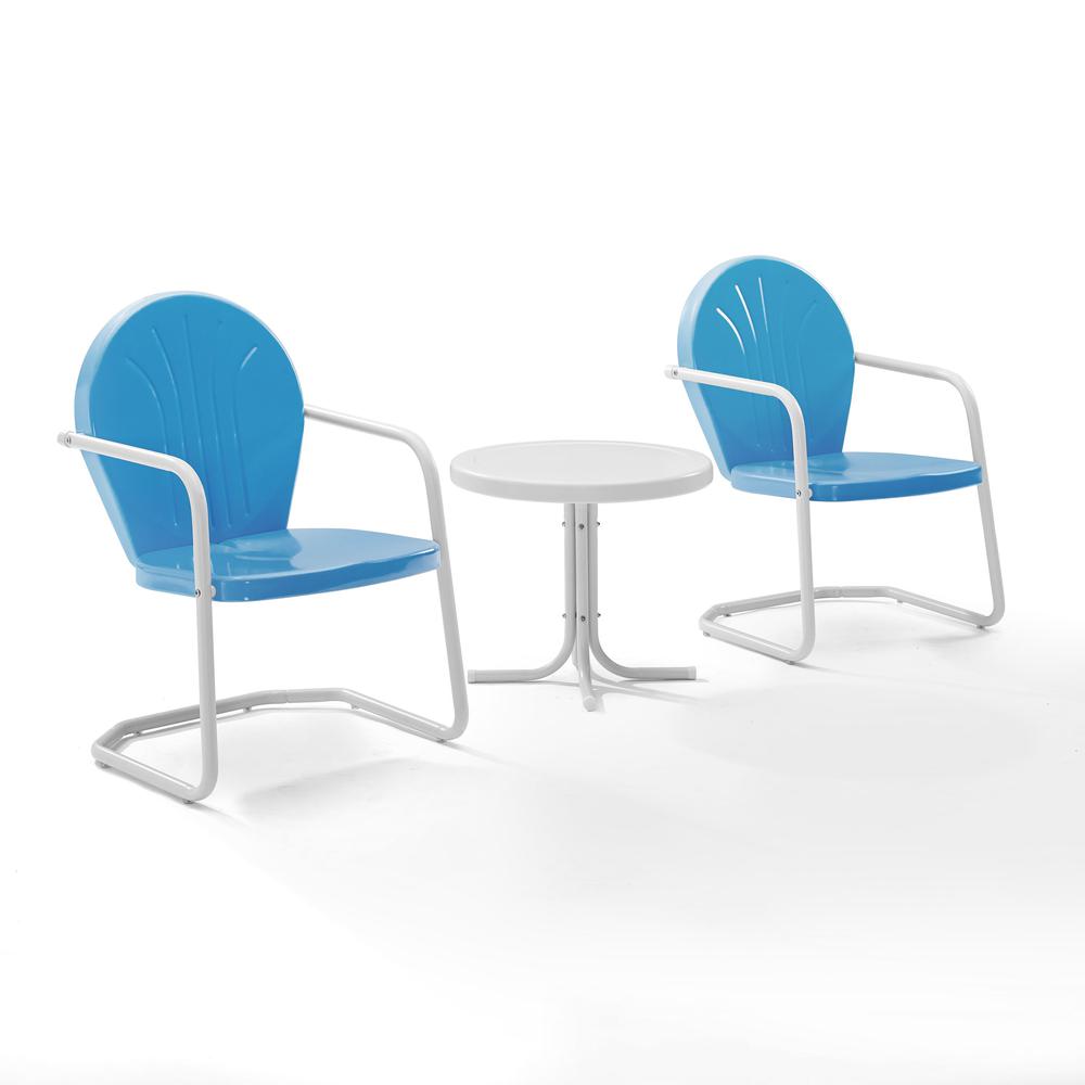 Griffith 3Pc Retro Outdoor Chair Set - Side Table & 2 Chairs. Picture 2