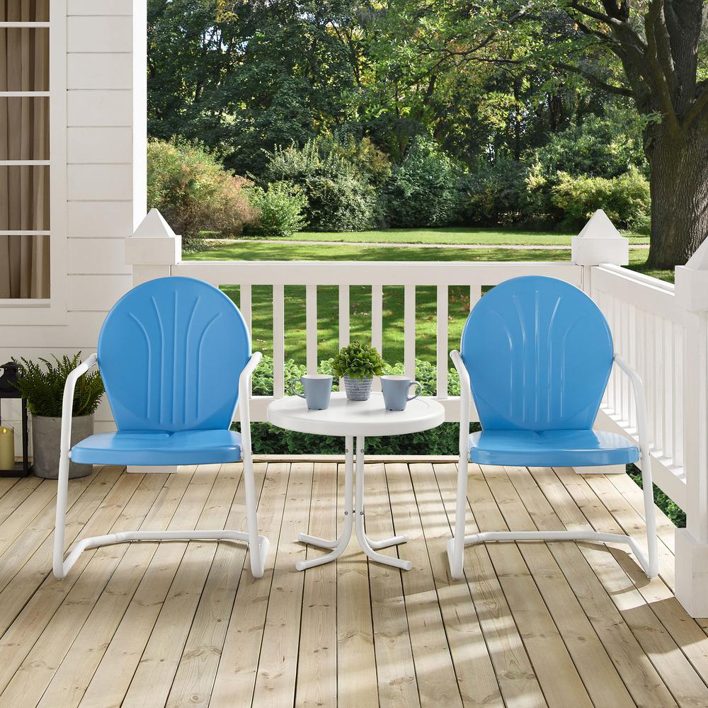 Griffith 3Pc Retro Outdoor Chair Set - Side Table & 2 Chairs. Picture 3