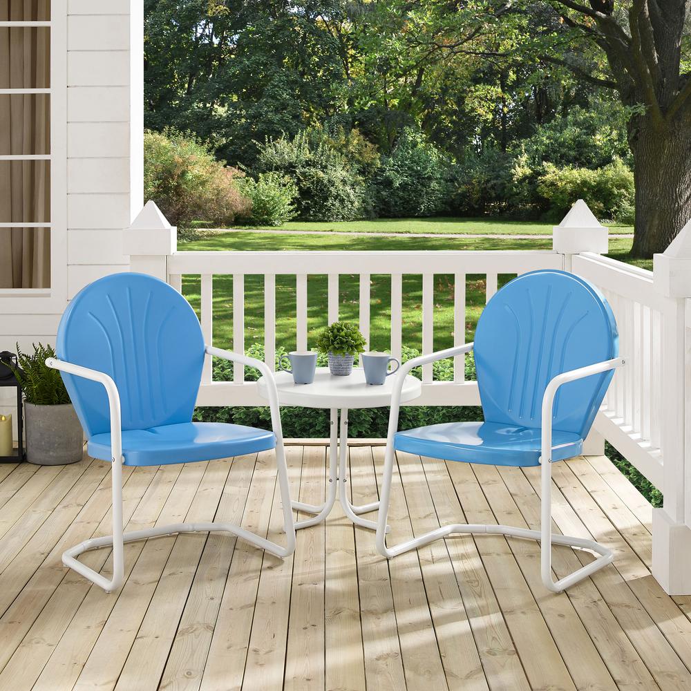 Griffith 3Pc Retro Outdoor Chair Set - Side Table & 2 Chairs. Picture 4