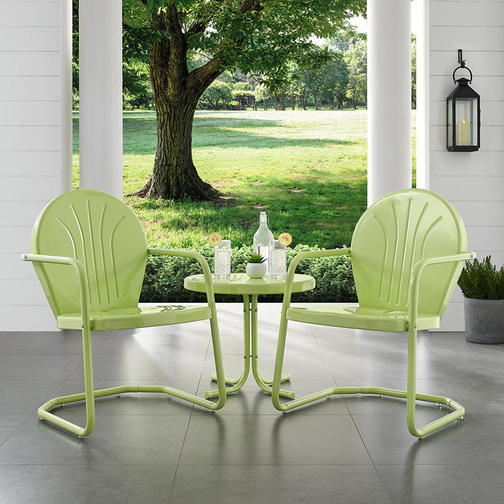 Griffith 3Pc Retro Outdoor Chair Set - Side Table & 2 Chairs. Picture 2