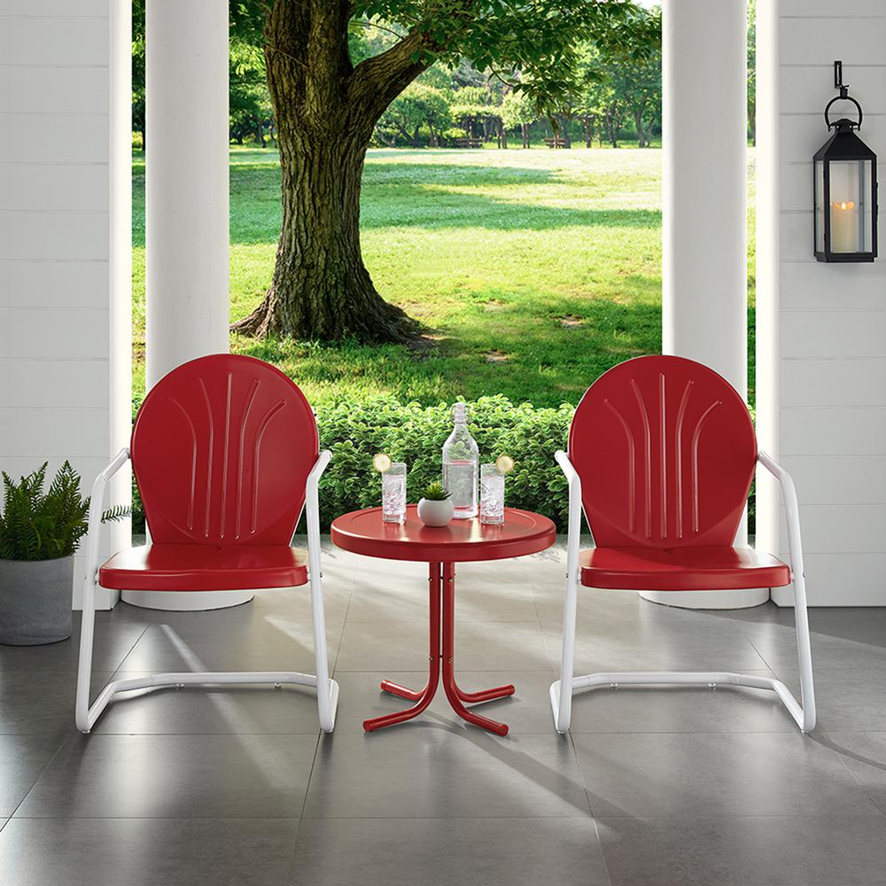 Griffith 3Pc Retro Outdoor Chair Set - Side Table & 2 Chairs. Picture 2