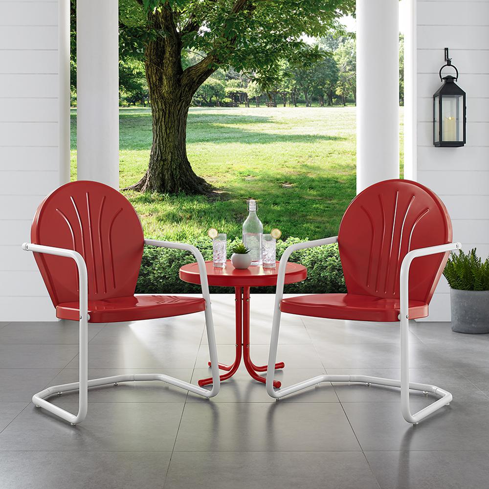 Griffith 3Pc Retro Outdoor Chair Set - Side Table & 2 Chairs. Picture 3