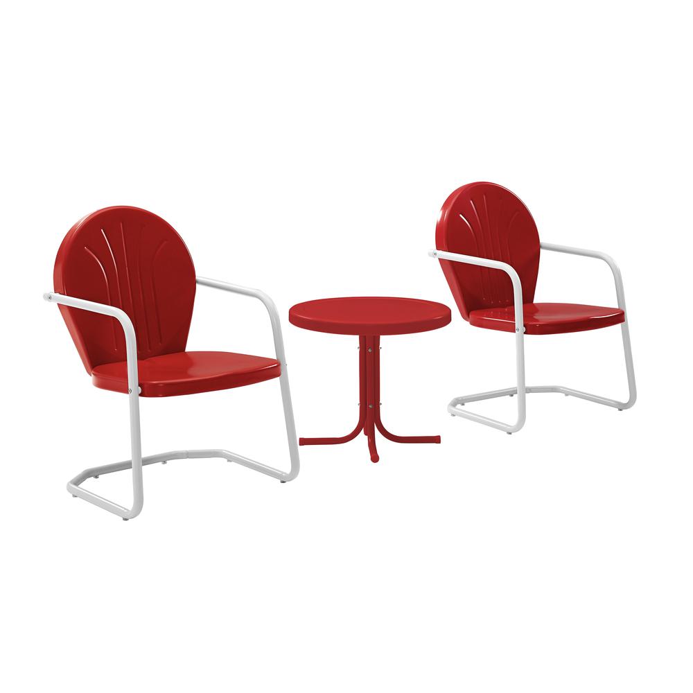 Griffith 3Pc Retro Outdoor Chair Set - Side Table & 2 Chairs. Picture 1