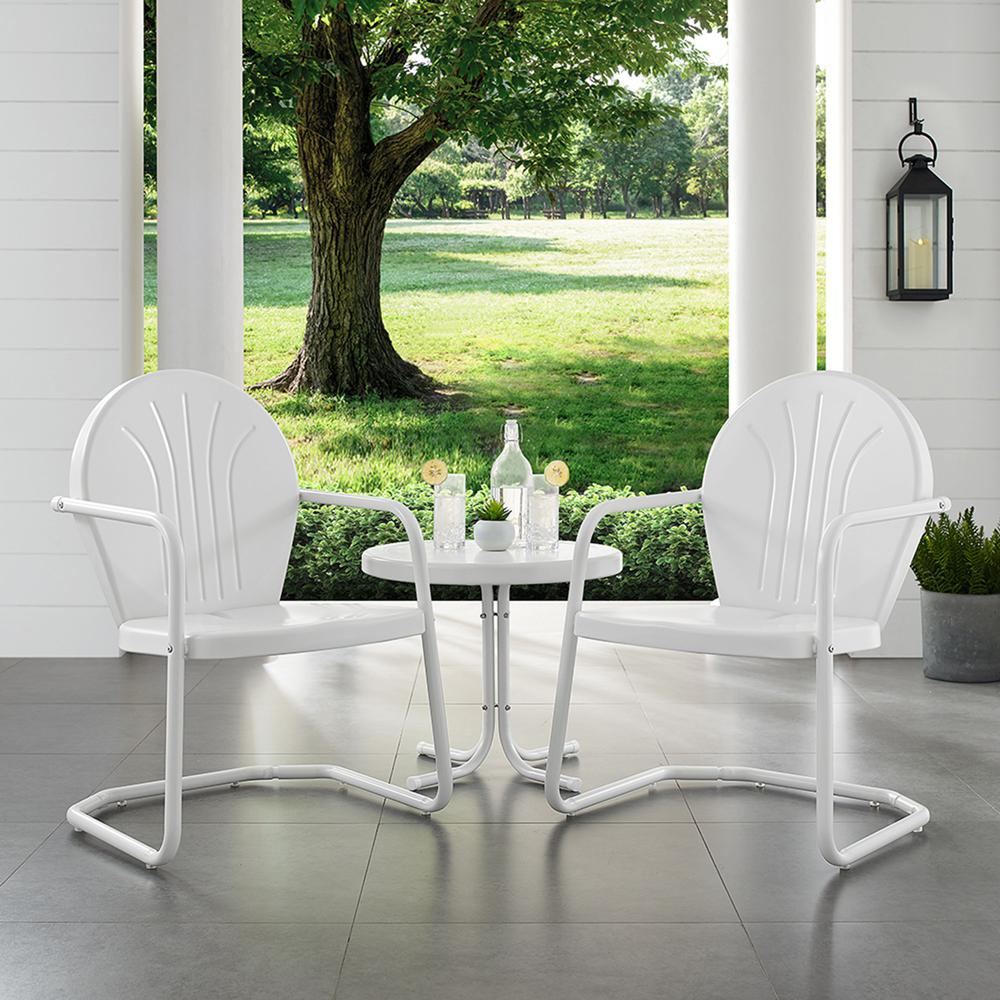 Griffith 3Pc Retro Outdoor Chair Set - Side Table & 2 Chairs. Picture 3