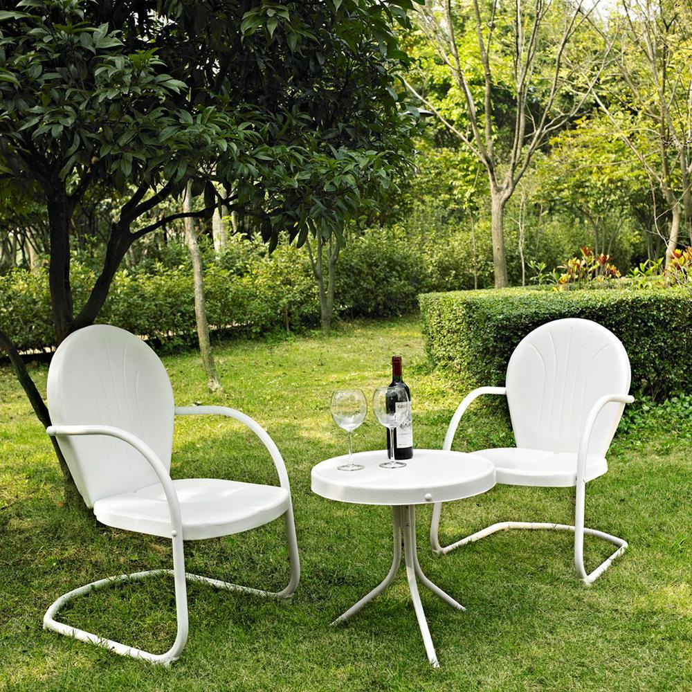 Griffith 3Pc Retro Outdoor Chair Set - Side Table & 2 Chairs. Picture 4