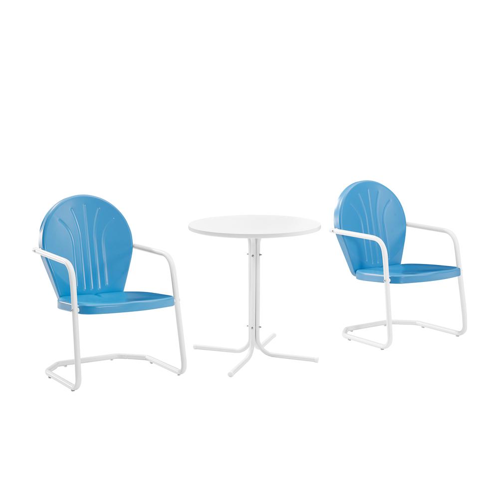 Griffith 3Pc Retro Outdoor Bistro Set - Bistro Table & 2 Chairs. Picture 11