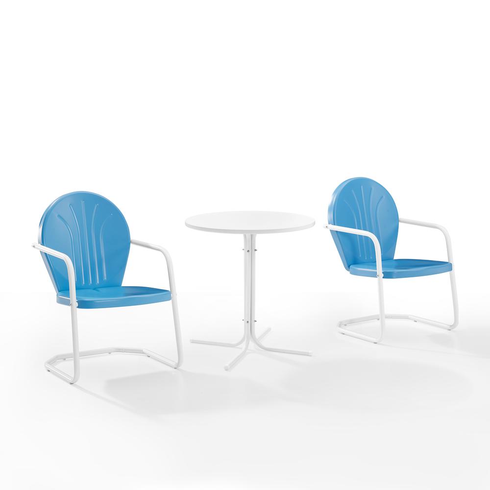Griffith 3Pc Retro Outdoor Bistro Set - Bistro Table & 2 Chairs. Picture 3
