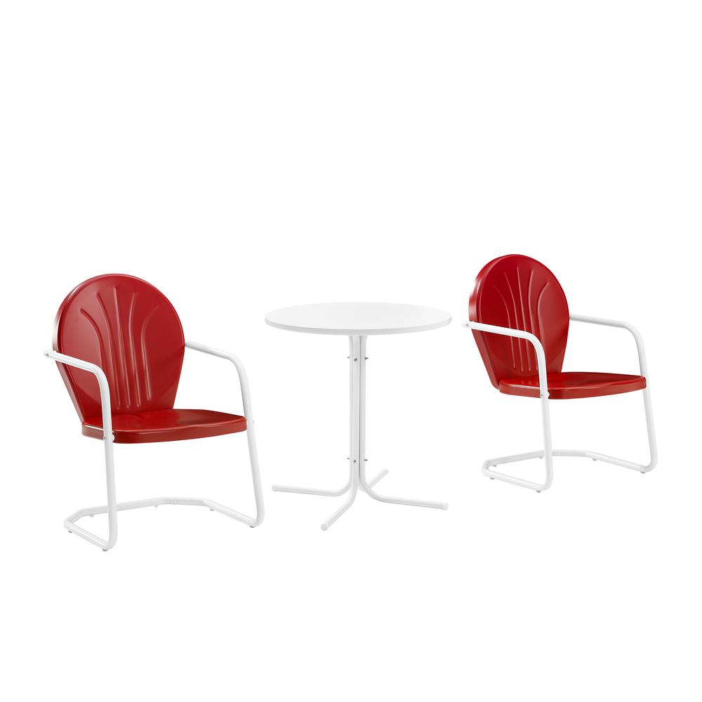 Griffith 3Pc Retro Outdoor Bistro Set - Bistro Table & 2 Chairs. Picture 1