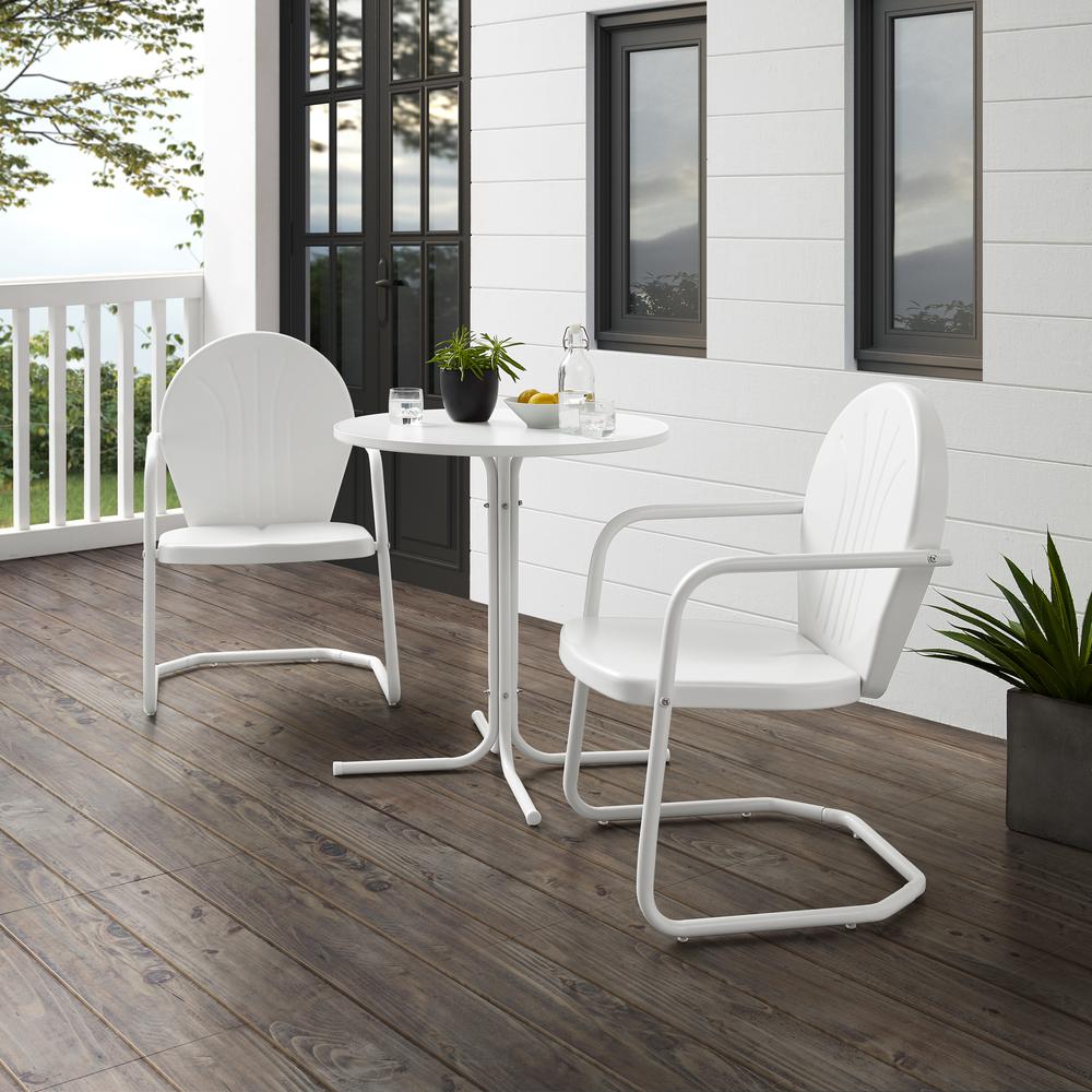 Griffith 3Pc Retro Outdoor Bistro Set - Bistro Table & 2 Chairs. Picture 12