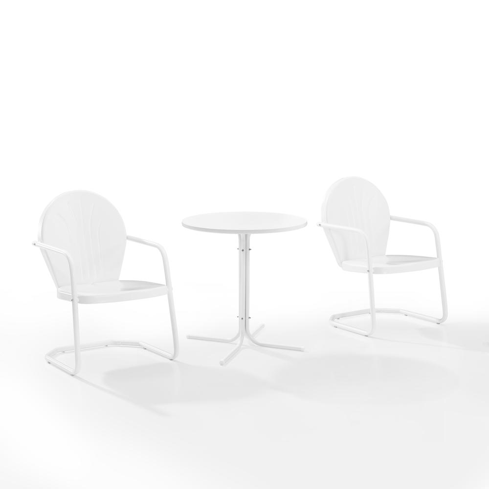 Griffith 3Pc Retro Outdoor Bistro Set - Bistro Table & 2 Chairs. Picture 2