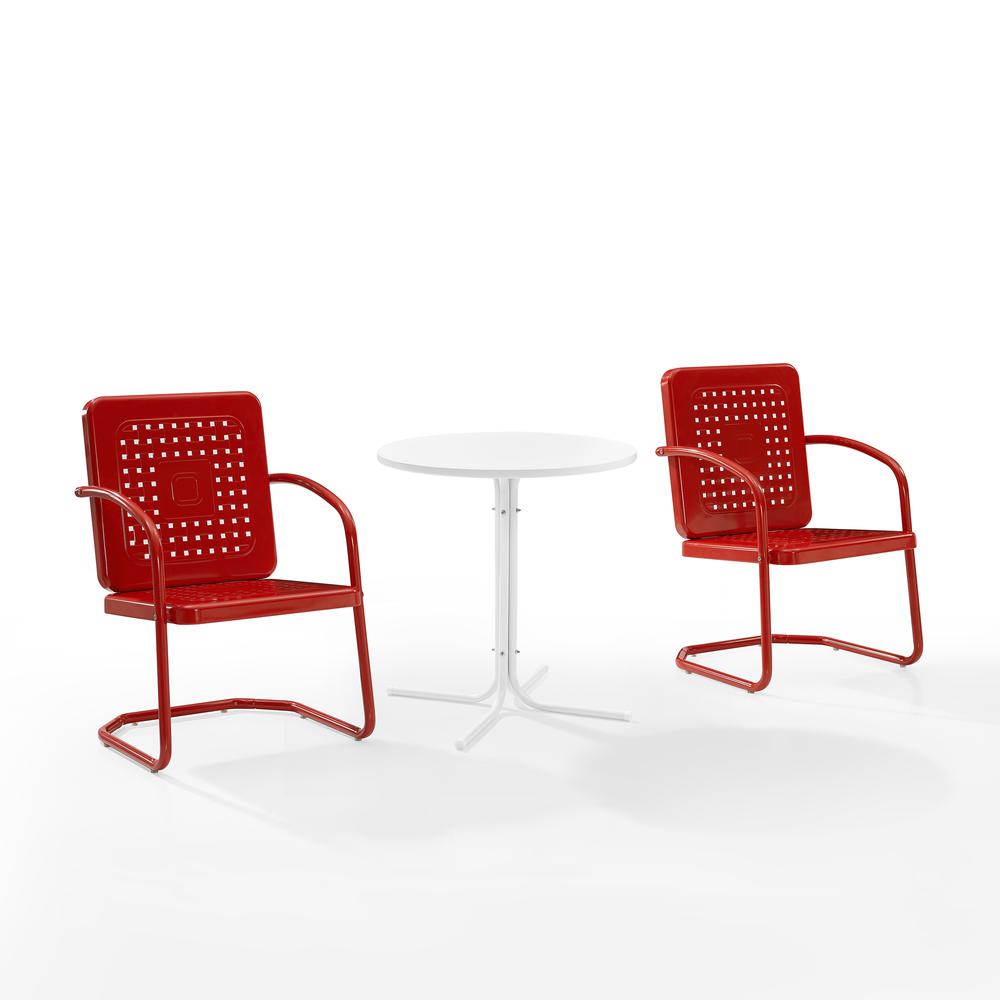 Bates 3Pc Retro Outdoor Bistro Set - Bistro Table & 2 Armchairs. Picture 11