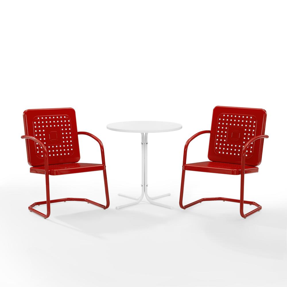 Bates 3Pc Retro Outdoor Bistro Set - Bistro Table & 2 Armchairs. Picture 8