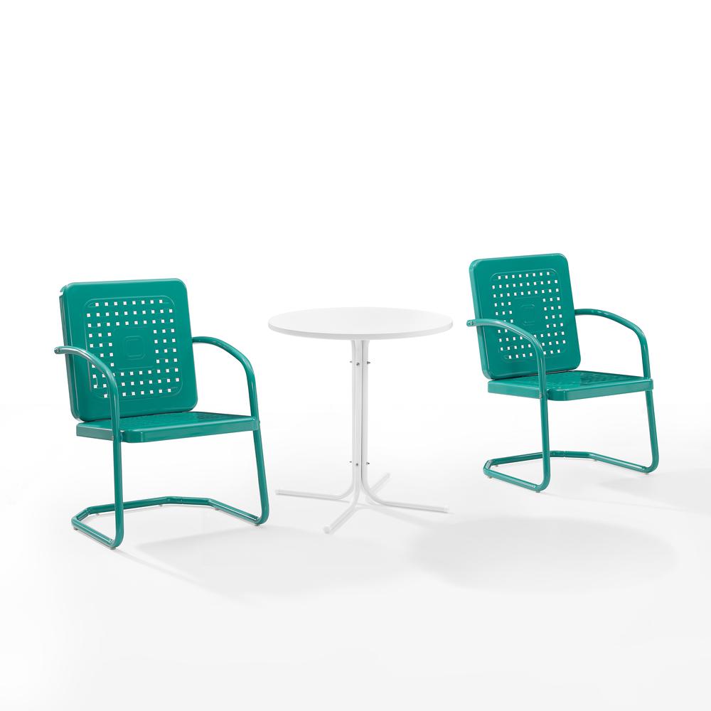 Bates 3Pc Retro Outdoor Bistro Set - Bistro Table & 2 Armchairs. Picture 11