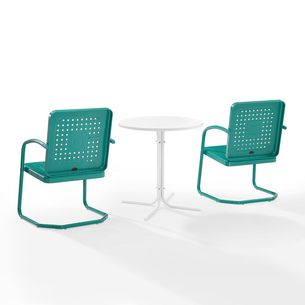 Bates 3Pc Retro Outdoor Bistro Set - Bistro Table & 2 Armchairs. Picture 8