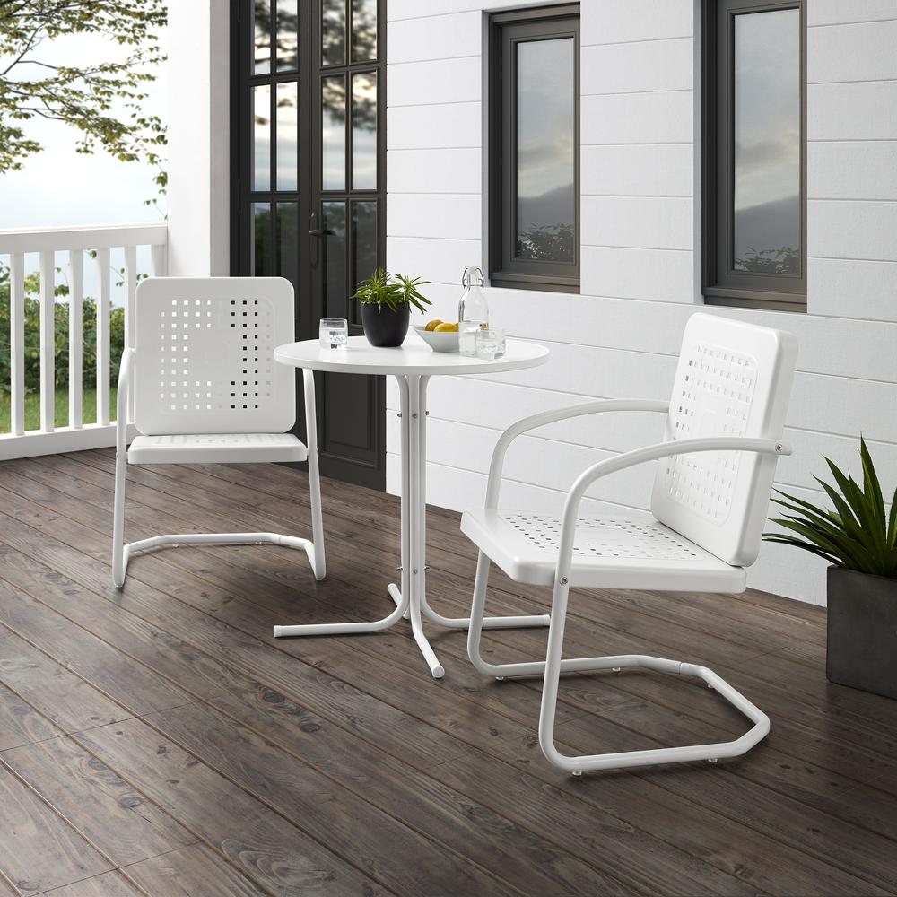 Bates 3Pc Retro Outdoor Bistro Set - Bistro Table & 2 Armchairs. Picture 5