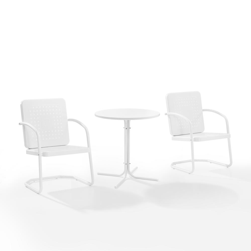 Bates 3Pc Retro Outdoor Bistro Set - Bistro Table & 2 Armchairs. Picture 4