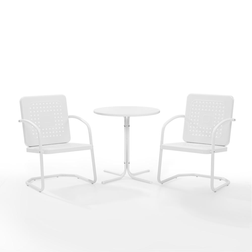 Bates 3Pc Retro Outdoor Bistro Set - Bistro Table & 2 Armchairs. Picture 2