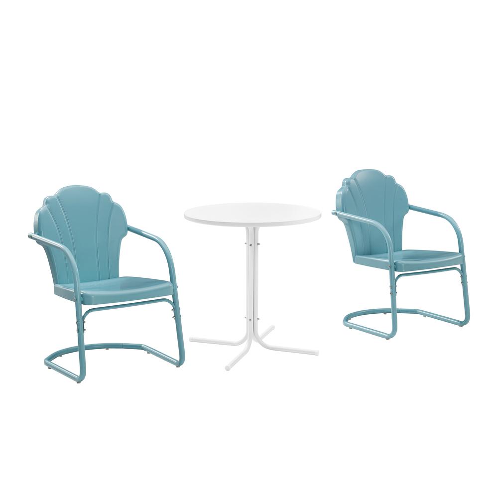 Tulip 3Pc Retro Outdoor Bistro Set - Bistro Table & 2 Chairs. Picture 1