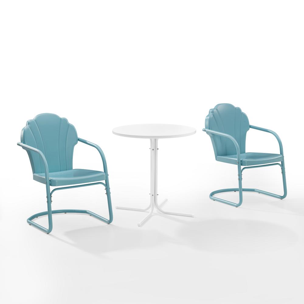 Tulip 3Pc Retro Outdoor Bistro Set - Bistro Table & 2 Chairs. Picture 5