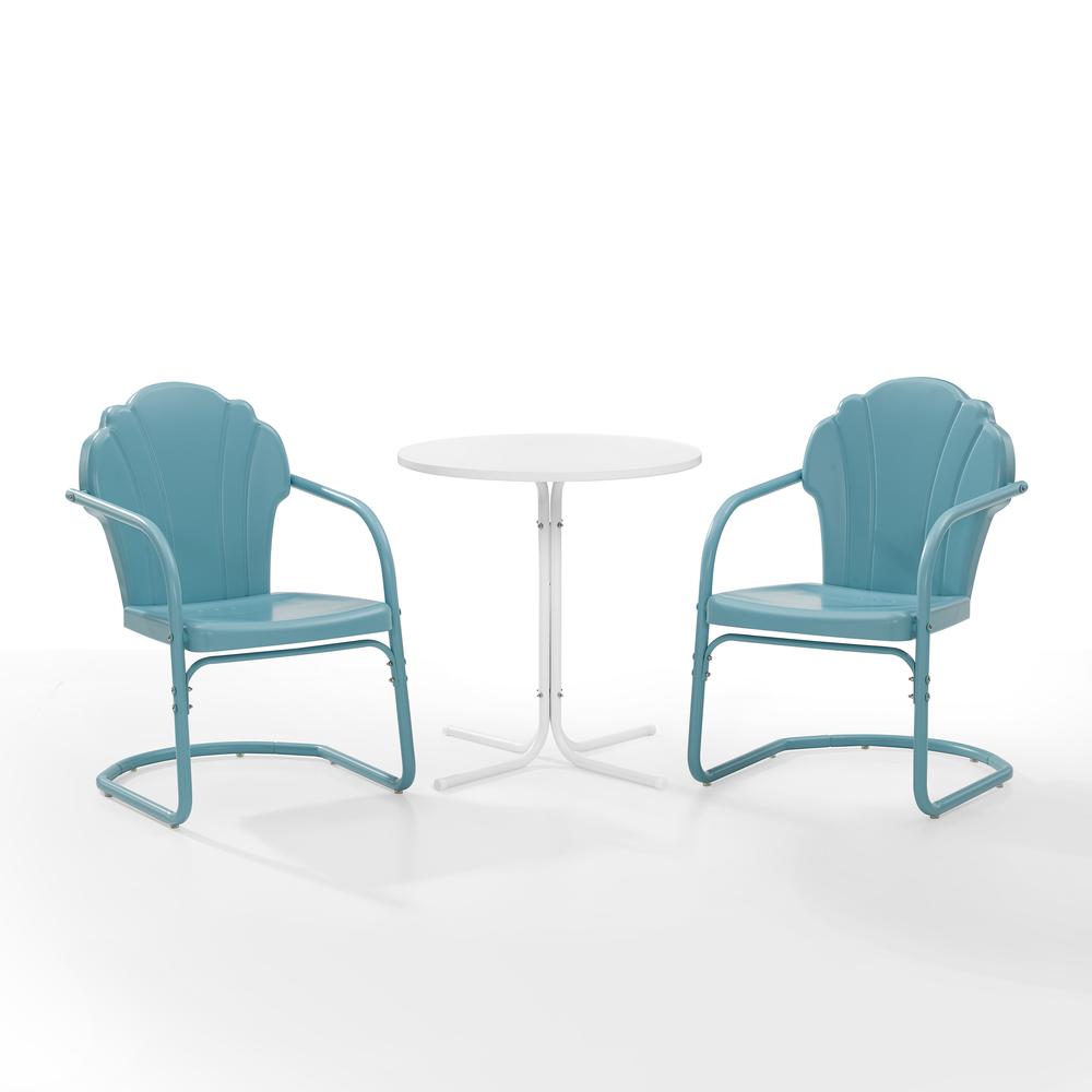 Tulip 3Pc Retro Outdoor Bistro Set - Bistro Table & 2 Chairs. Picture 15