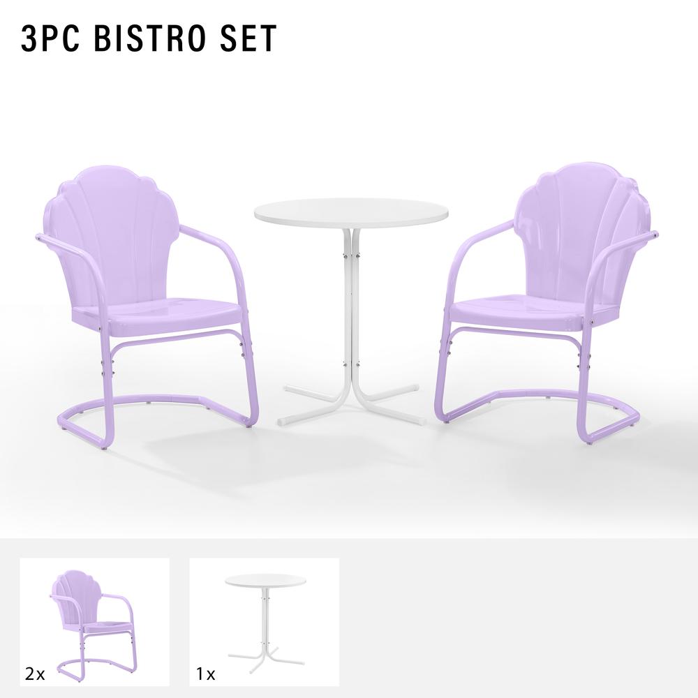 Tulip 3Pc Retro Outdoor Bistro Set. Picture 10
