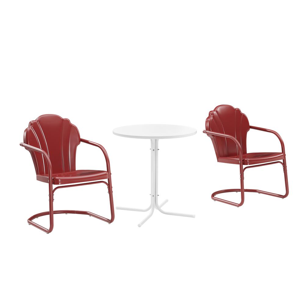 Tulip 3Pc Retro Outdoor Bistro Set - Bistro Table & 2 Chairs. Picture 1