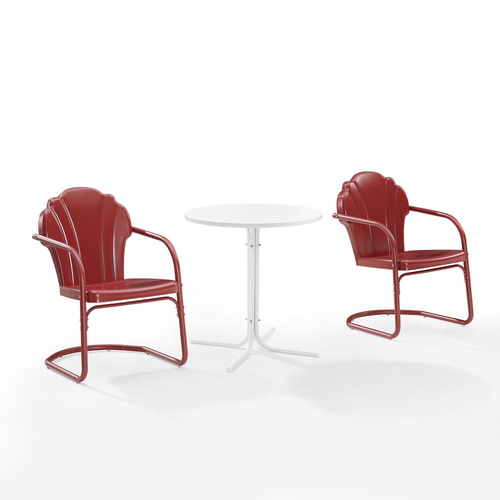 Tulip 3Pc Retro Outdoor Bistro Set - Bistro Table & 2 Chairs. Picture 10