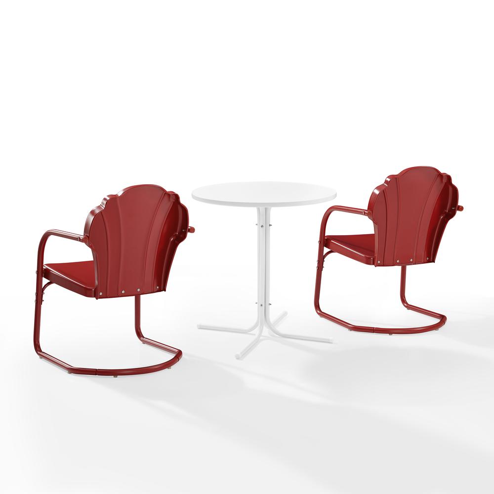 Tulip 3Pc Retro Outdoor Bistro Set - Bistro Table & 2 Chairs. Picture 13