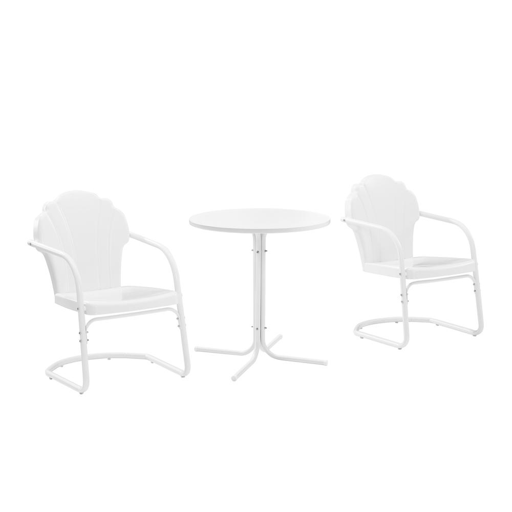 Tulip 3Pc Retro Outdoor Bistro Set - Bistro Table & 2 Chairs. Picture 1
