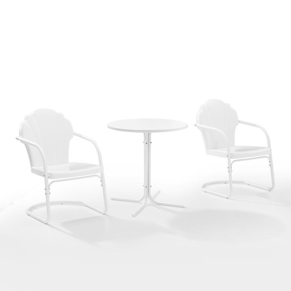 Tulip 3Pc Retro Outdoor Bistro Set - Bistro Table & 2 Chairs. Picture 2