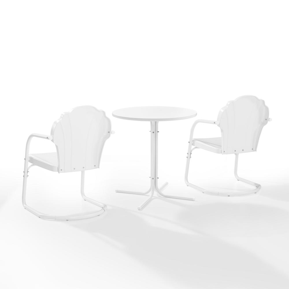 Tulip 3Pc Retro Outdoor Bistro Set - Bistro Table & 2 Chairs. Picture 4